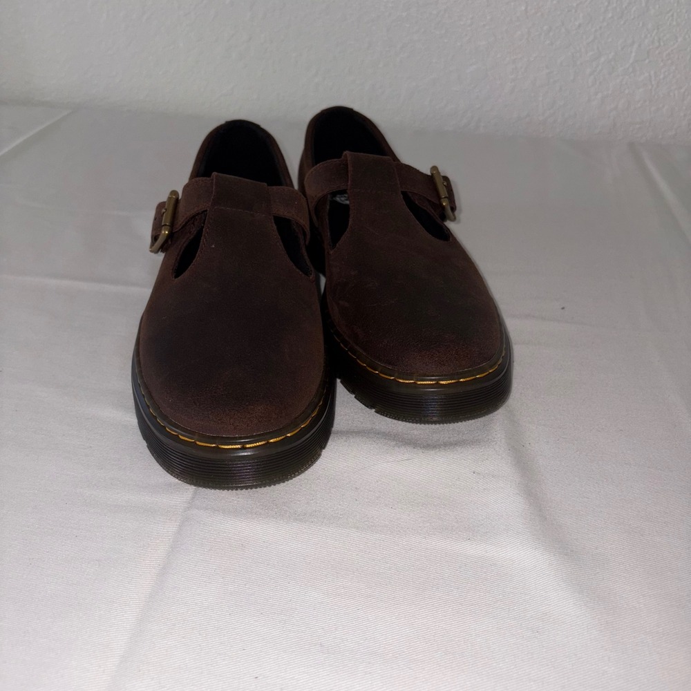 Dr. martens Zavala leather dark brown Zavala Mary Jane T bar shoes size 10 new - Picture 5 of 9